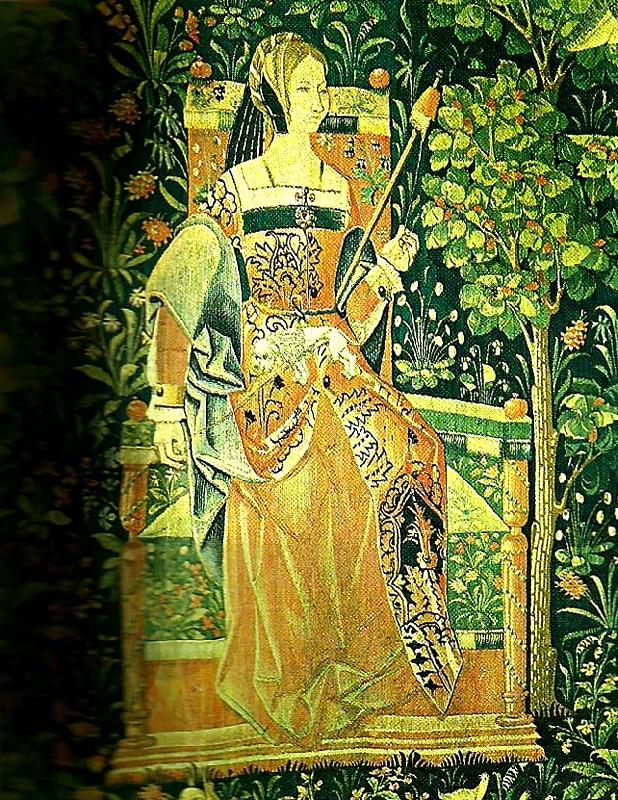 unknow artist tapestry of courtly life France oil painting art